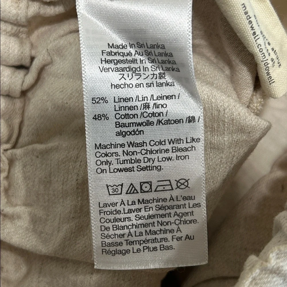 Madewell High Waist Linen Shorts - Light Tan - Picture 5 of 8